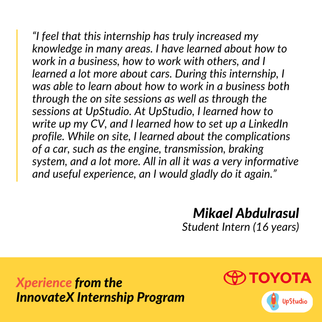InnovateX Interns - Mikael's Testimonial